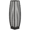 Solar Floor Lamp, Outdoor Rattan Garden Lantern Pathway Light & Decorative Driveway Lighting with Auto On/Off LED Lights for Porch, Yard, Lawn