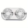 1pc USB Desk Fan; 3 Speeds Portable Personal Desktop Table Fan; Double Head And Double Leaf Fan For Indoor; Bedroom And Home Office Use