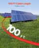 100FT Solar Panel Extension Wire Female & Male Connectors 10AWG Set of 2