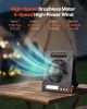 10000mAh Rechargeable Solar Fan LED Lantern 7 Inch Portable Cordless 4W